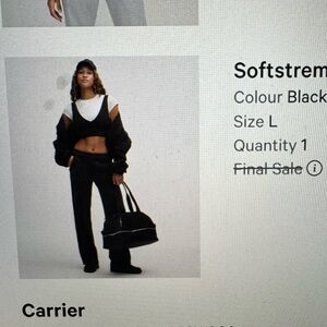 lululemon athletica softstreme pintuck Black Wide Leg Pants short large midrise